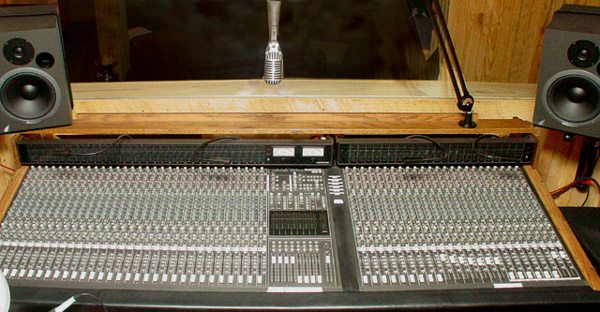 Mackie mixing console in the control room